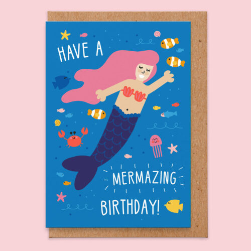 Mermazing Birthday card by Studio Boketto