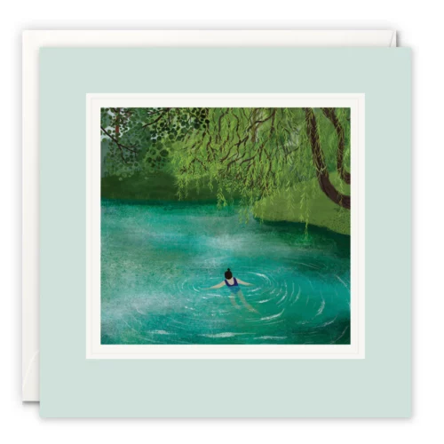 swimming pond card by james ellis