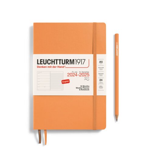 weekly planner and notebook medium softcover apricot by Leuchtturm1917