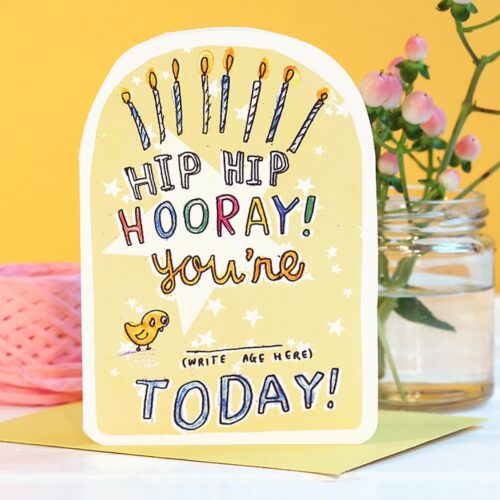 hip hip hooray, you're ... today card by laura skilbeck