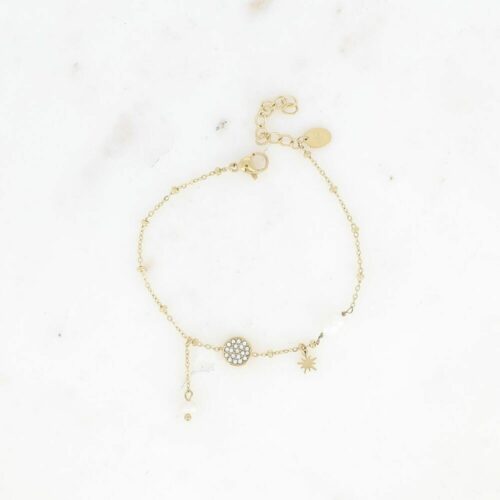 bracelet gold and white by bohm bijoux paris