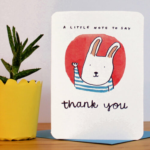 a little note to say thank you card by laura skilbeck