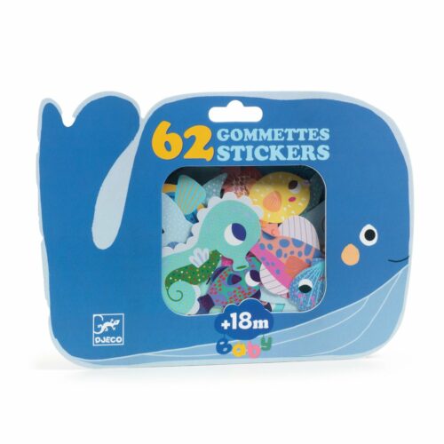 Djeco 62 big stickers sea animals