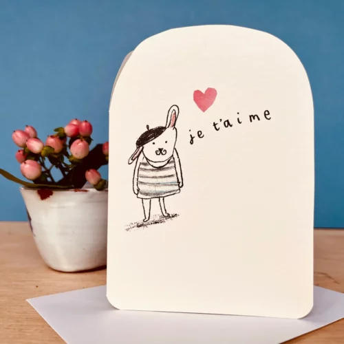 Je t'aime card by laura skilbeck