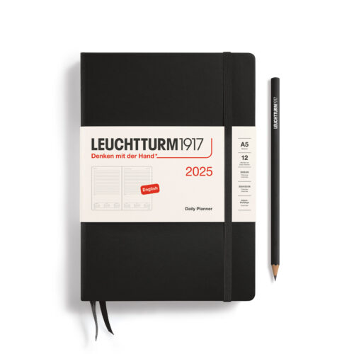 Daily planner 2015 medium A5 black by LEuchtturm1917