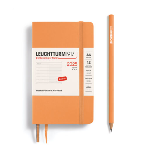 pocket weekly planner and notebook softcover apricot by leuchtturm1917