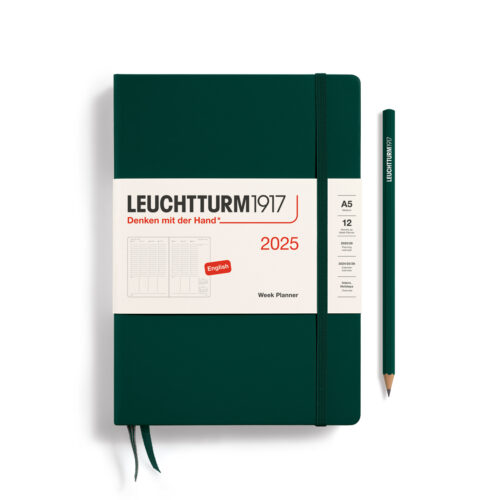 week planner 2025forest green medium A5 Hard cover by Leuchtturm1917