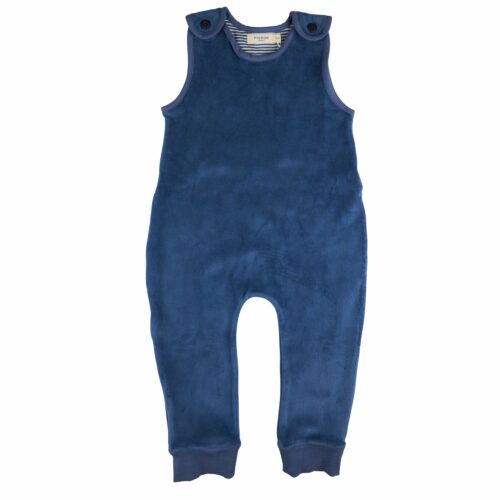 velour playsuit night blue by pigeon organics