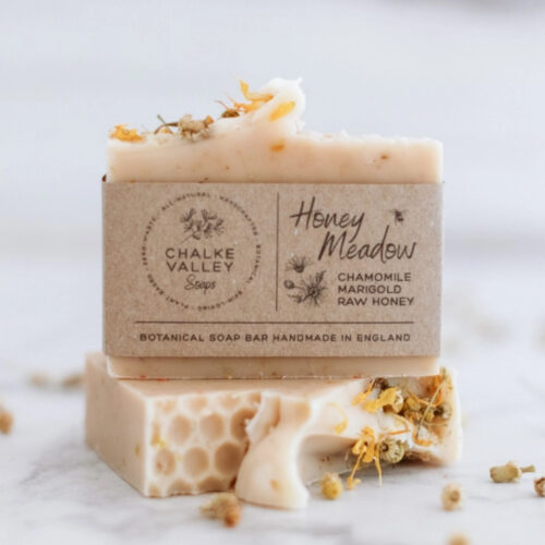 honey meadow natural soap bar by chalke valley soap