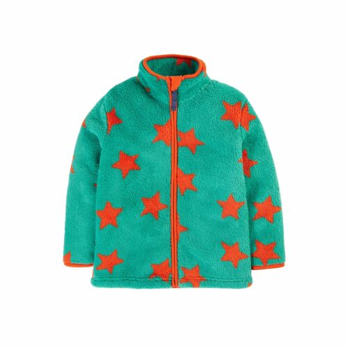 Zipped ted fleece jacket bonfire stars by Frugi