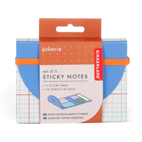 set of 5 sticky notes by kikkerland part of the inkerie range