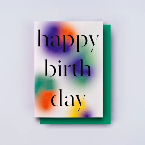 gradient birthday card by the completist