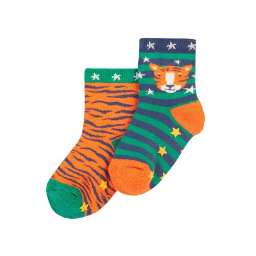 Grippy socks tiger by Frugi