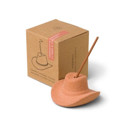 cowboy hat incense holder terracotta by paddywax