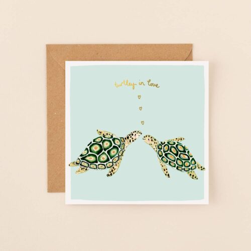 turtley in love card by louise mulgrew