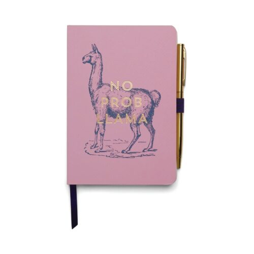 Vintage sass notebook with pen no prob llama