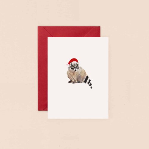 raccoon bijou card by louise mulgrew