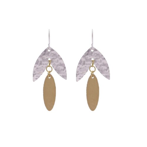 leena earrings silver and gold by daughters of the ganges