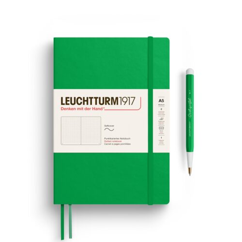 notebook medium A5 Softcover Spring leaf dotted by Leuchtturm1917 thinking ahead range for 2025