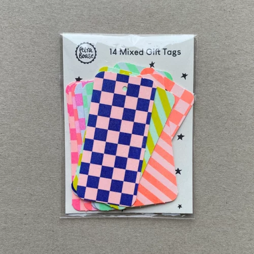 set of 14 mixed gift tags by petra boase