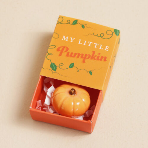 tiny matchbox ceramic pumpkin by lisa angel