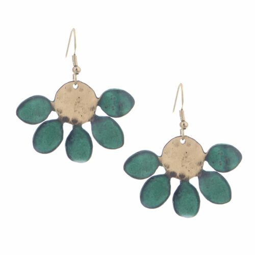 yasmin Earrings green by daughter of the ganges