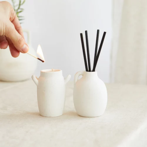 scandi alskar mini candle & diffuser gift set by zesty lemons