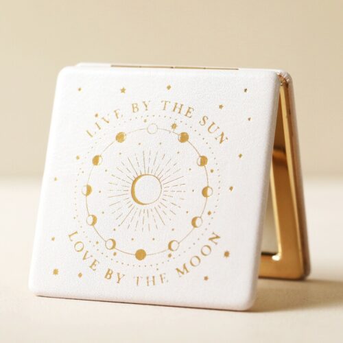 Metallic live by the sun compact mirror by lisa angel