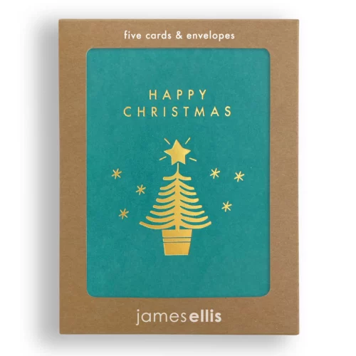 Christmas tree card pack of 5 by James Ellis