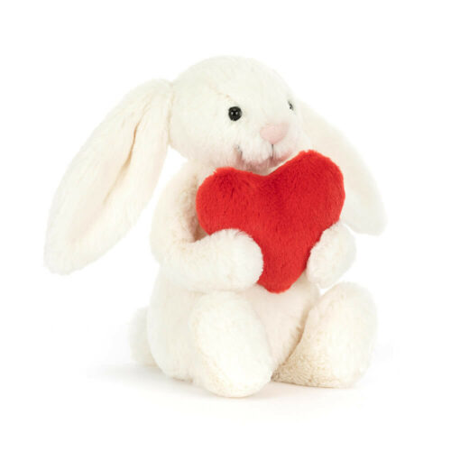 original bashful bunny with heart by jellycat