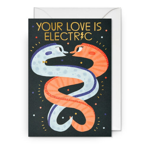 Electric Love card by Allison Black for Lagom