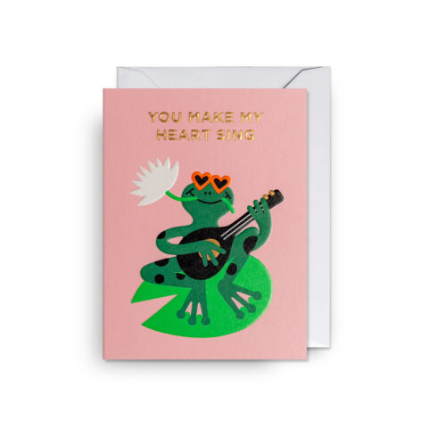 You make my heart sing mini card by Lagom Design