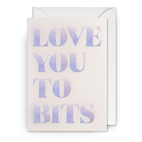 Love You to Bits card illustrated by Postco for Lagom design