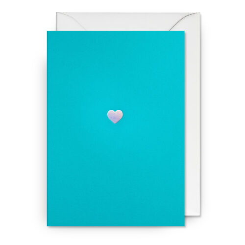 Holofoil Heart Card illustrated by Postco for Lagom Design