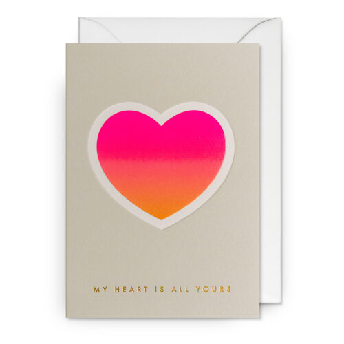 My heart is all yours card illustrated by Postco for Lagom Design