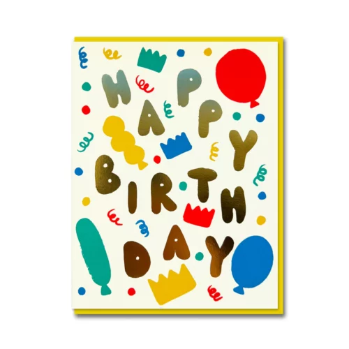 joyful birthday party card by 1973