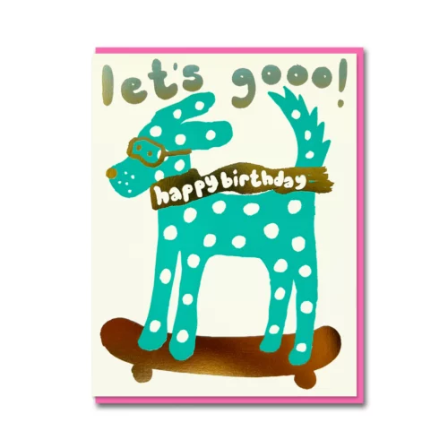 joyful skate dog card by 1973