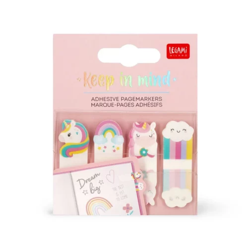 Keep in mind adhesive page markers unicorn by legami