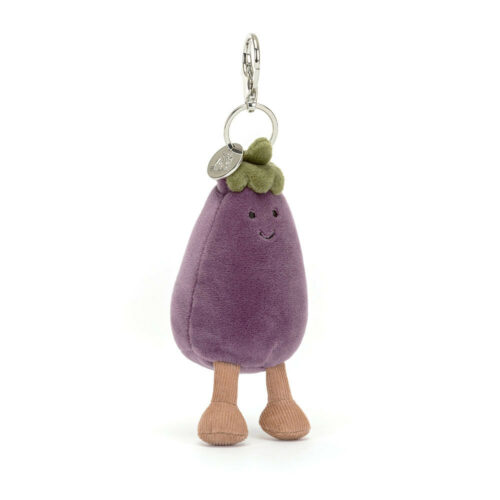 Jellycat vivacious vegetable aubergine bag charm