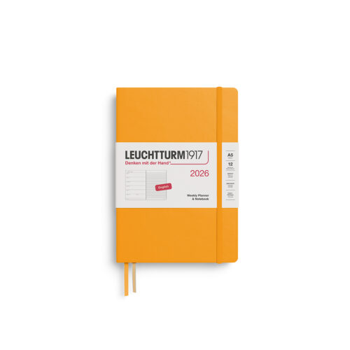weekly planner and notebook 2026 medium hardcover rising sun by LEuchtturm1917 372654
