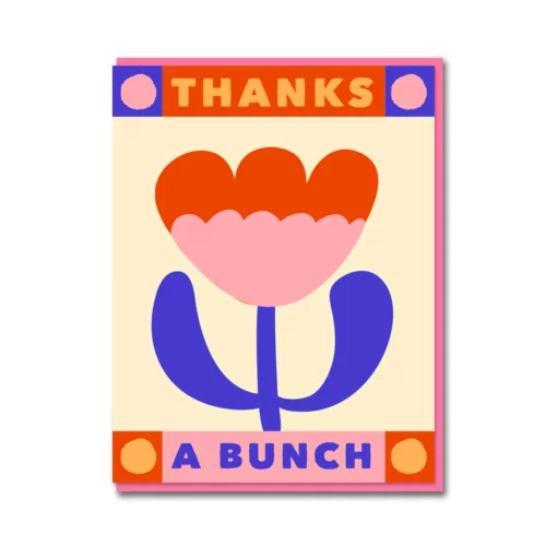 funky tulips thanks a bunch card by 1973