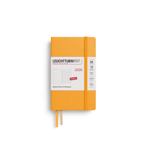 pocket weekly planner and notebook hardcover rising sun by leuchtturm1917 372666