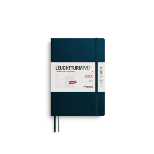 weekly planner and notebook medium soft cover deep sea by leuchtturm1917 372680