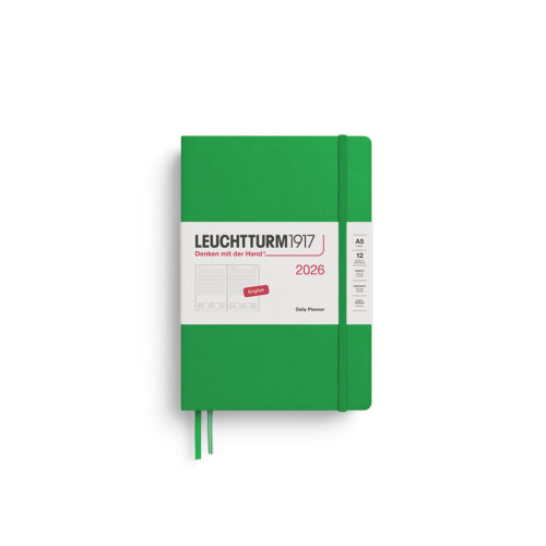 Daily planner medium 2026 hardcover spring leaf