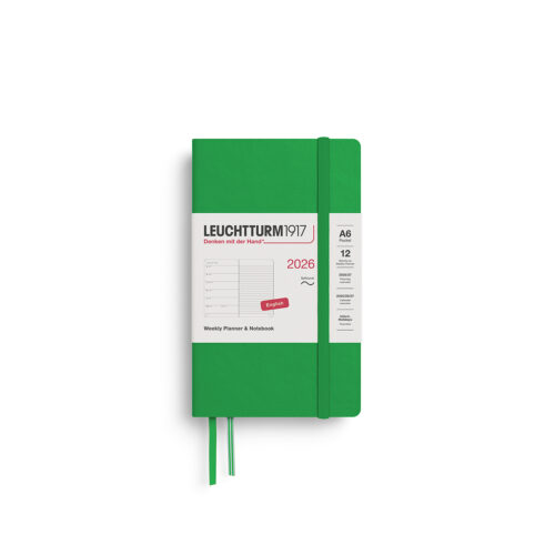 pocket weekly planner and notebook a6 soft cover spring leaf by leuchtturm1917 372696