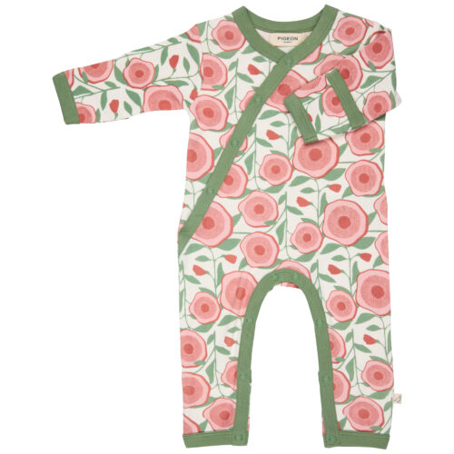 kimono romper large floral by pigeon organics aw25