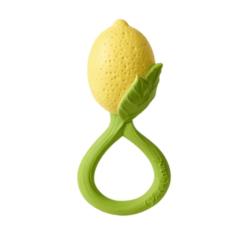 rattle teether lemon by oli and carol