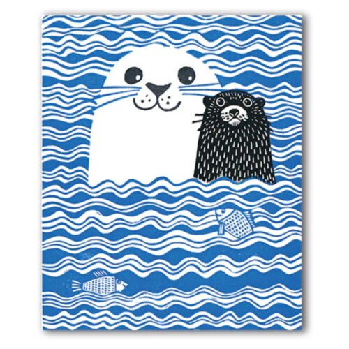 seal otter fish card by nico cards