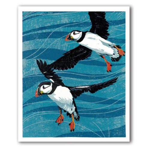 south stack puffins card by nico cards