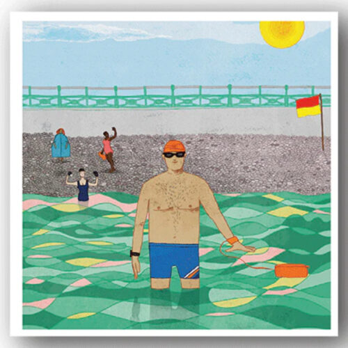 beach swim card by nico cards